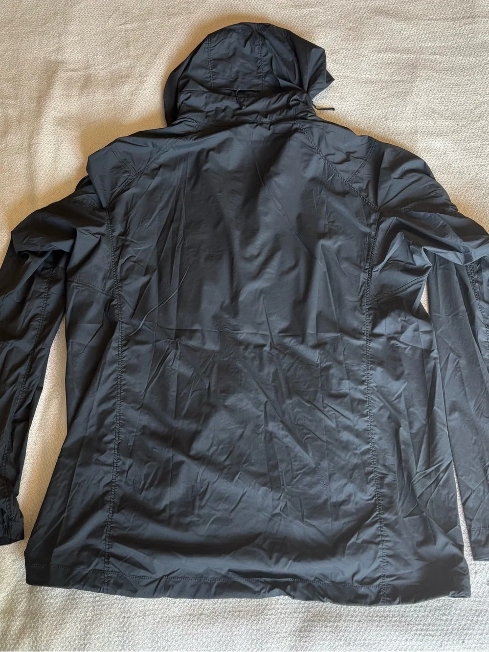 Arc'teryx Black Lightweight Hooded Windbreaker Jacket